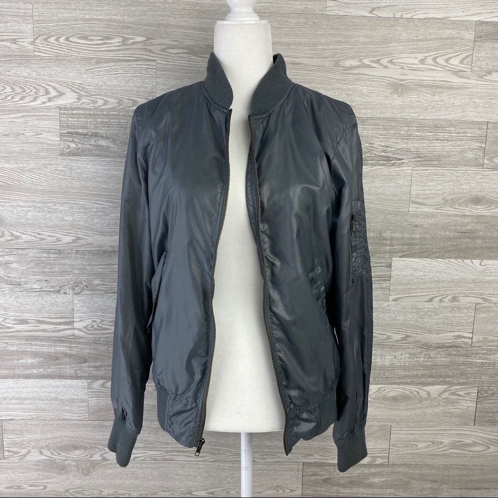 Charles and a half Silver Gray Bomber Jacket